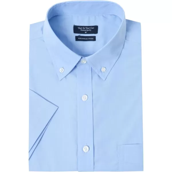 Year In Year Out Wrinkle Free Dress Shirts for Men Regular Fit Short Sleeve Button Down Shirts Business Casual Shirts
