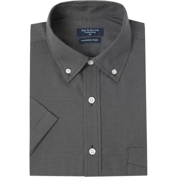 Year In Year Out Wrinkle Free Dress Shirts for Men Regular Fit Short Sleeve Button Down Shirts Business Casual Shirts