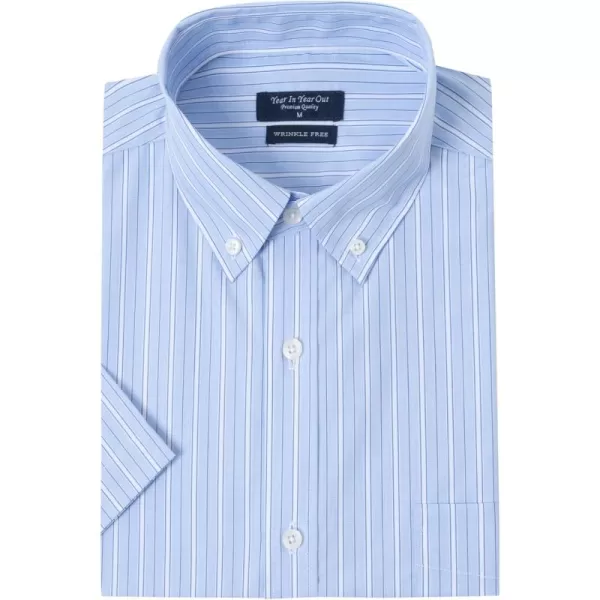 Year In Year Out Wrinkle Free Dress Shirts for Men Regular Fit Short Sleeve Button Down Shirts Business Casual Shirts