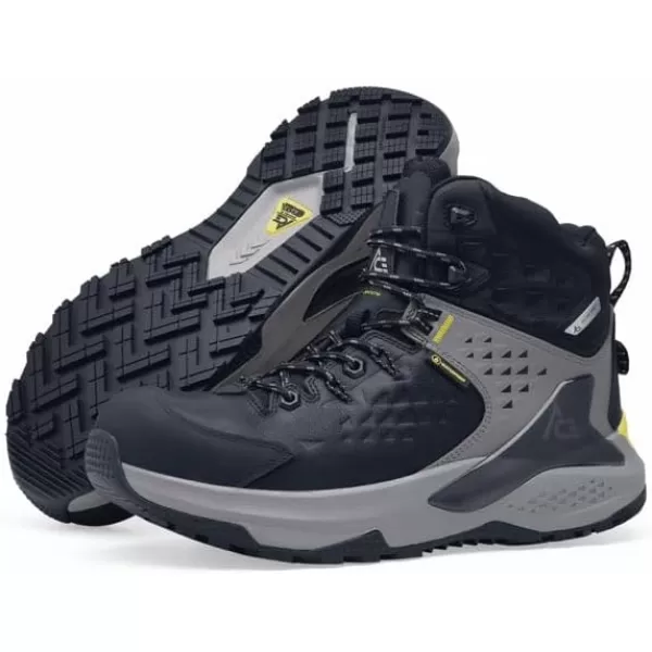 Arrow, Men's 6" Nano Composite Toe  Slip Resistant Work Boots, Water Resistant, Black