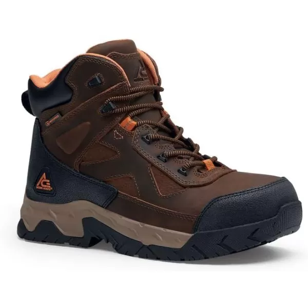 Glacier, Men's Steel Toe  and Nano Composite Toe  Work Boots, Slip Resistant, Water Resistant, Black)