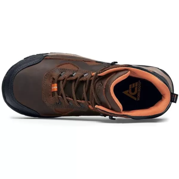 Glacier, Men's Steel Toe  and Nano Composite Toe  Work Boots, Slip Resistant, Water Resistant, Black)