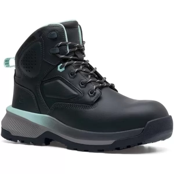 Rainier, Women's 6" Nano Composite Toe , Slip Resistant, Water Resistant Black Boots
