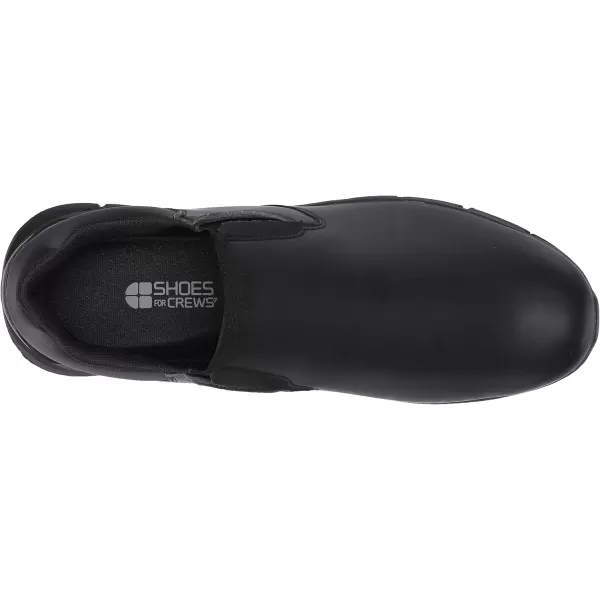 Shoes for Crews Cater II, Men's Non Slip, Slip On Black Shoes for Men, Water Resistant Work Shoes &amp; Restaurant or Food Service Sneakers - Med Comfortable Slip Resistant Shoes, Safety Footwear