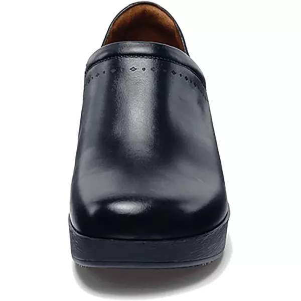 Shoes for Crews Clogs for Women, Slip Resistant, Water Resistant Slip-On Work Shoes for Food Service Chefs Kitchen Nurses Garden, Black, Leather