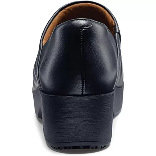 Shoes for Crews Clogs for Women, Slip Resistant, Water Resistant Slip-On Work Shoes for Food Service Chefs Kitchen Nurses Garden, Black, Leather