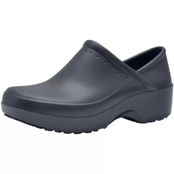Shoes for Crews Clogs for Women, Slip Resistant, Water Resistant Slip-On Work Shoes for Food Service Chefs Kitchen Nurses Garden, Black, Leather