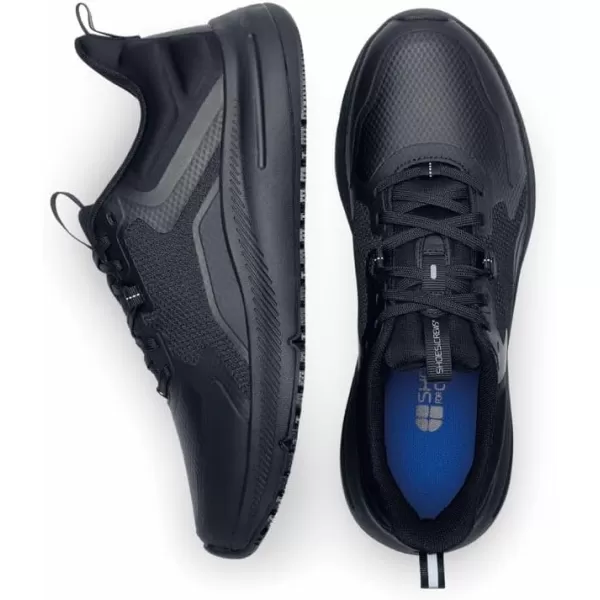 Shoes for Crews Crossing, Women's Slip Resistant Work Shoes, Healthcare and Food Service Sneakers, Water Resistant, Black or White