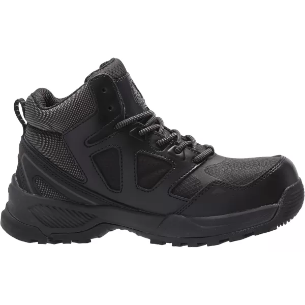 Shoes for Crews Defender Mid, Men's, Women's, Unisex Soft Toe  and Nano Composite Toe  Work Shoes, Slip Resistant, Water Resistant, Black)