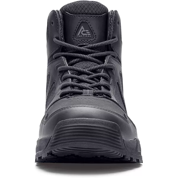 Shoes for Crews Defender Mid, Men's, Women's, Unisex Soft Toe  and Nano Composite Toe  Work Shoes, Slip Resistant, Water Resistant, Black)