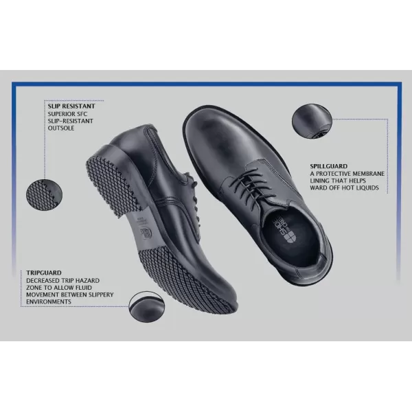 Shoes for Crews Dress Shoes for Men, Men’s Oxfords, Zapatos De Vestir Para Hombre, Slip Resistant, Safety, Brown or Black)