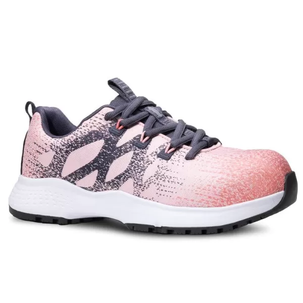 Shoes for Crews Heather II, Women's Nano Composite Toe  Work Shoes, Slip Resistant, Water Resistant, Burgundy, Size 5