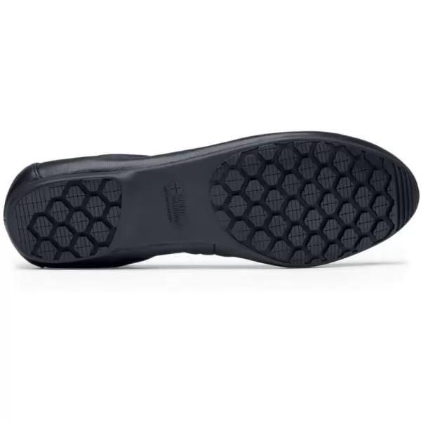Shoes for Crews LILA Ina, Women's Work Ballet Flats, Slip Resistant, Lightweight, Black Shoes