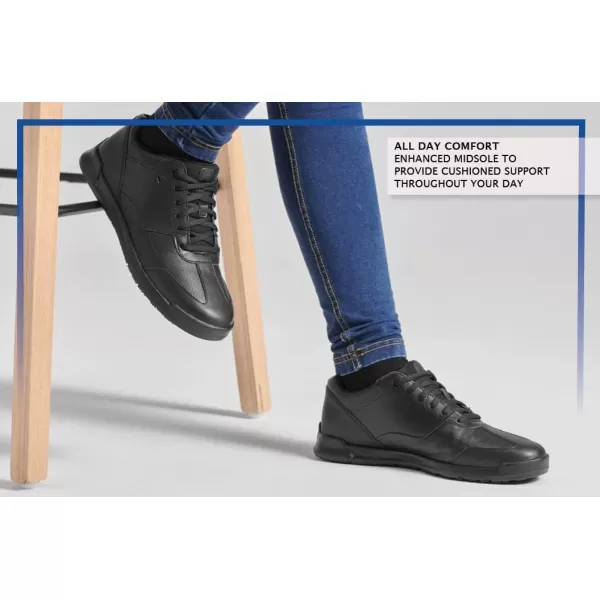 Shoes for Crews Liberty Women's Non Slip Work Shoes - Work &amp; Safety Footwear, Comfortable Water Resistant Womens Food Service Sneakers - Black