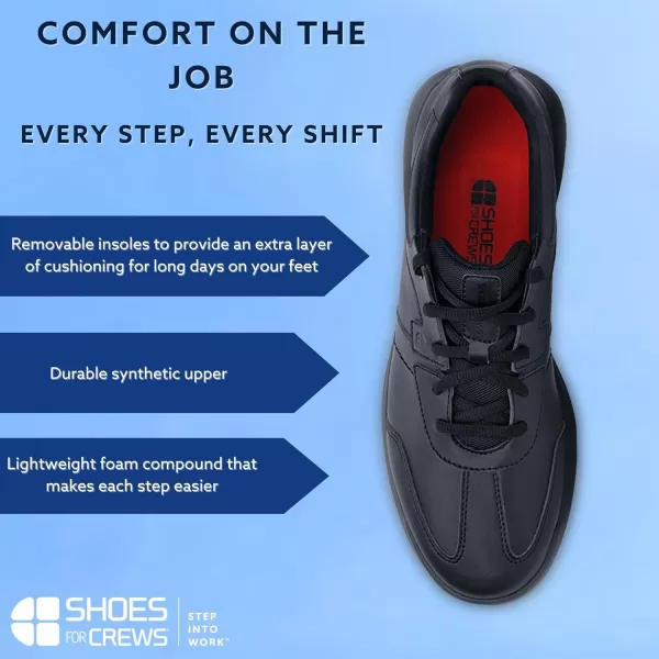Shoes for Crews Men's Freestyle II Non Slip Work Shoes - Work &amp; Safety Footwear, Food Service Work Sneakers, Lace-Up Breathable Work Shoes for Men