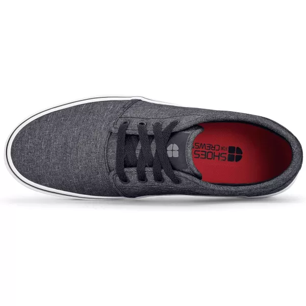 Shoes for Crews Merlin, Men's, Women's, Unisex Slip Resistant Food Service Work Sneakers, Water Resistant, Canvas, Black Or Grey