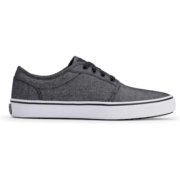 Shoes for Crews Merlin, Men's, Women's, Unisex Slip Resistant Food Service Work Sneakers, Water Resistant, Canvas, Black Or Grey