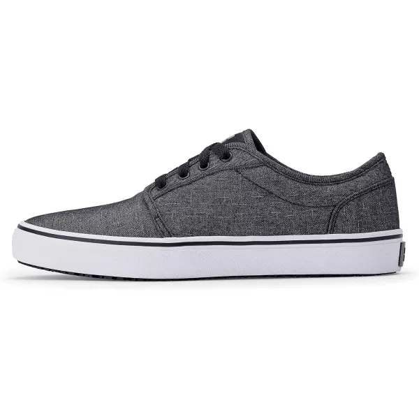 Shoes for Crews Merlin, Men's, Women's, Unisex Slip Resistant Food Service Work Sneakers, Water Resistant, Canvas, Black Or Grey