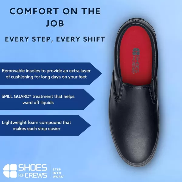 Shoes for Crews Merlin, Slip-On, Men's, Women's, Unisex, Slip Resistant Work Shoes