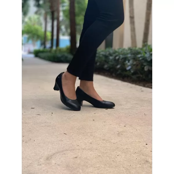 Shoes for Crews Olivia, Women's Slip-Resistant High Heel Dress Shoes for Work, Water Resistant, Women's Heel Pumps Comfortable Flight Attendant shoes