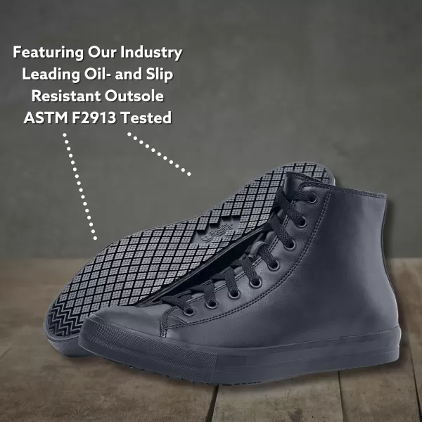Shoes for Crews Pembroke, Men's, Women's, Unisex Slip Resistant Work Shoes, Water Resistant Sneakers, Black Canvas or Leather