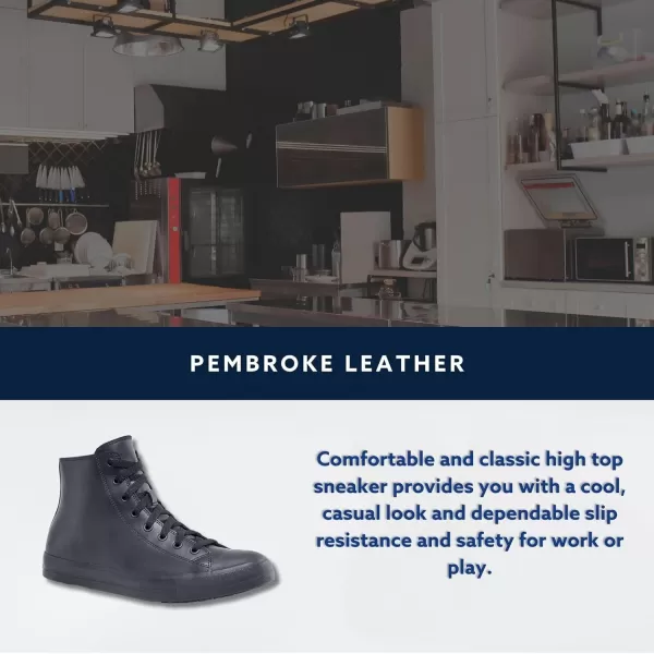 Shoes for Crews Pembroke, Men's, Women's, Unisex Slip Resistant Work Shoes, Water Resistant Sneakers, Black Canvas or Leather