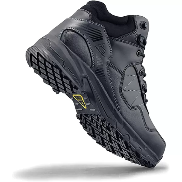 Shoes for Crews Piston Low and Mid, Men's, Women's, Unisex Soft Toe Slip Resistant Work Shoes, Water Resistant, Black)