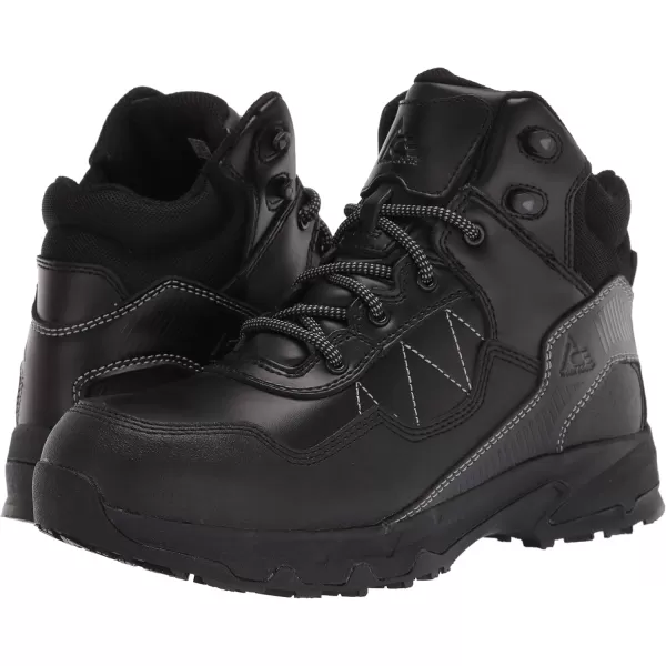 Shoes for Crews Piston Mid Aluminum Toe Unisex Work Shoe, Black