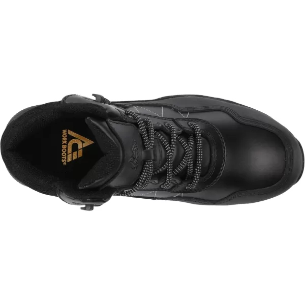 Shoes for Crews Piston Mid Aluminum Toe Unisex Work Shoe, Black