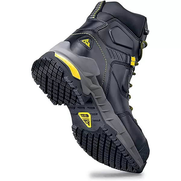 Shoes for Crews Redrock, Men's 8" Composite Toe  Work Boots, Slip Resistant, Water Resistant, Black
