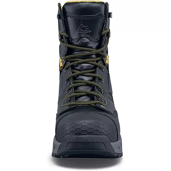 Shoes for Crews Redrock, Men's 8" Composite Toe  Work Boots, Slip Resistant, Water Resistant, Black