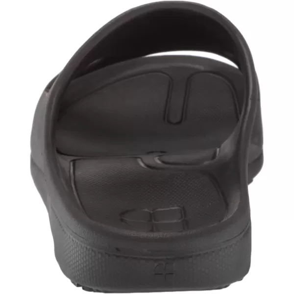 ShoesforCrews Unisex Shower Slide Sneaker, Black
