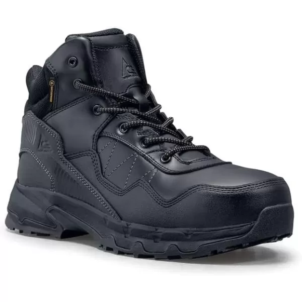 by SFC Piston Mid, Men's, Women's, Unisex Aluminum Toe  Work Boot, Slip Resistant, Water Resistant, Black