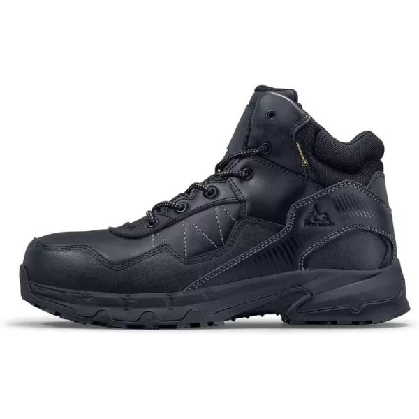 by SFC Piston Mid, Men's, Women's, Unisex Aluminum Toe  Work Boot, Slip Resistant, Water Resistant, Black