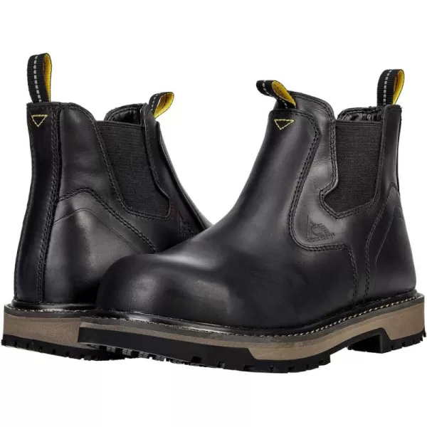 Firebrand, Men's Soft Toe  and Composite Toe  Work Boots, Slip Resistant, Water Resistant, Black)