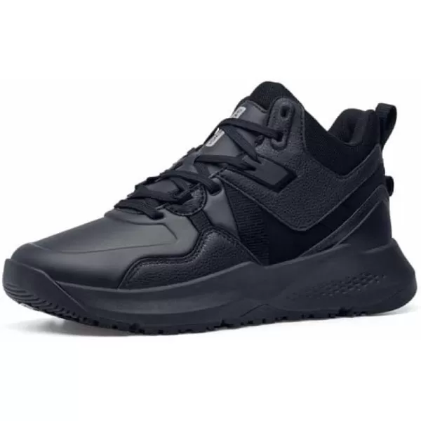 Shoes for Crews Brakly, Men's, Women's, Unisex Slip Resistant Work Shoes, Water Resistant Sneakers, Black or Black/Red