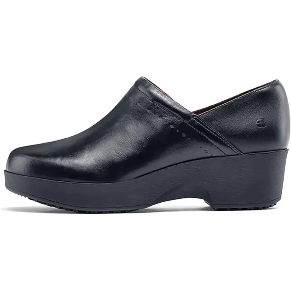 Shoes for Crews Clogs for Women, Slip Resistant, Water Resistant Slip-On Work Shoes for Food Service Chefs Kitchen Nurses Garden, Black, Leather