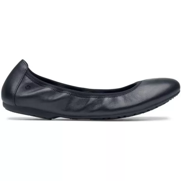 Shoes for Crews LILA Ina, Women's Work Ballet Flats, Slip Resistant, Lightweight, Black Shoes