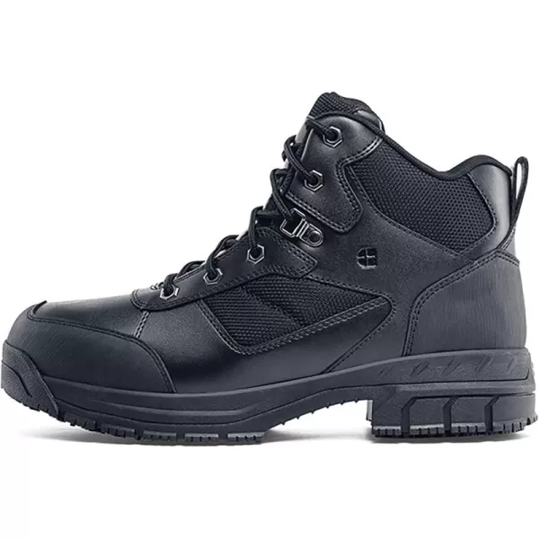 Shoes for Crews Voyager II, Men's, Women's, Unisex Soft Toe and Steel Toe Work Boots, Slip Resistant, Water Resistant, Black)