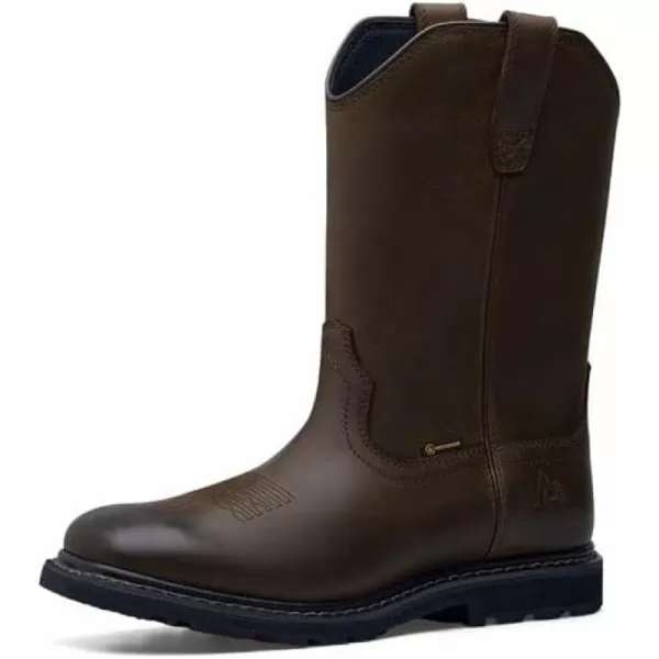 Waggoner Mens Work Boots – 10inch Leather Boots for Construction waterproof Slip Resistant botas de trabajo para hombre, Soft or Composite Toe