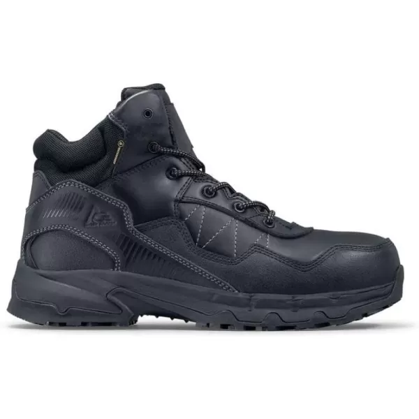 by SFC Piston Mid, Men's, Women's, Unisex Aluminum Toe  Work Boot, Slip Resistant, Water Resistant, Black