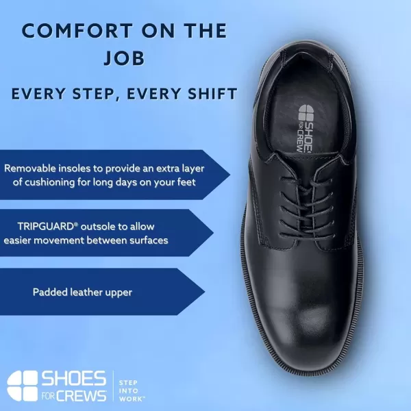 imageShoes for Crews Cambridge Mens Uniform Dress Work Shoes Oxford Shoes Slip Resistant Water Resistant Black 11 M
