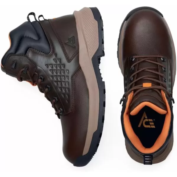 imageACE Work Boots Everglades Mens 6quot Nano Composite Toe NCT Work Boots Slip Resistant Water ResistantBrown