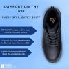imageACE Work Boots Mens Womens Unisex Fort Rock Nano Composite Toe NCT Slip and Water Resistant BootsBlack