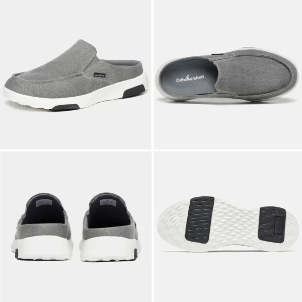 OrthoComfoot Men's Orthopedic Comfortable Slip On Loafers for Arch Support, Casual Plantar Fasciitis Slippers for Diabetic, Orthotic Walking Shoes for Foot and Heel Pain Relief