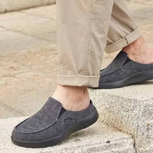 OrthoComfoot Men's Orthopedic Comfortable Slip On Loafers for Arch Support, Casual Plantar Fasciitis Slippers for Diabetic, Orthotic Walking Shoes for Foot and Heel Pain Relief