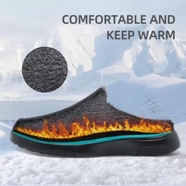 OrthoComfoot Men's Orthopedic Warm Slippers for Plantar Fasciitis Flat Feet, Comfortable Arch Support Walking Shoes, Winter Slip-On Loafers for Foot and Heel Pain Relief
