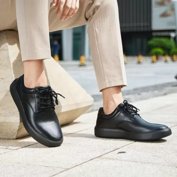 OrthoComfoot Men's Orthopeic Oxford Dress Shoes, Durable Genuine Leather Shoes with Arch Support for Wedding, Soft Casual Shoes for Foot and Heel Pain Relief