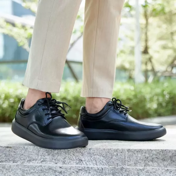 OrthoComfoot Men's Orthopeic Oxford Dress Shoes, Durable Genuine Leather Shoes with Arch Support for Wedding, Soft Casual Shoes for Foot and Heel Pain Relief