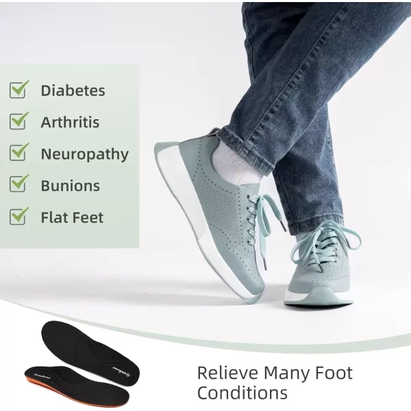 OrthoComfoot Orthopedic Comfortable Dress Shoes for Womens, Leather Walking Shoes with Arch Support for Plantar Fasciitis, Casual Supportive Fashion Sneakers for Foot and Heel Pain Relief